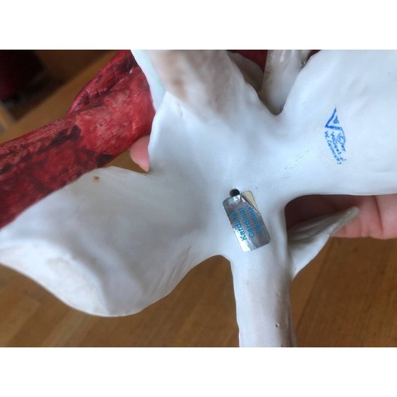 Vintage Goebel Red Cardinal Porcelain Bird Figurine 1969 West Germany - Picture 9 of 11